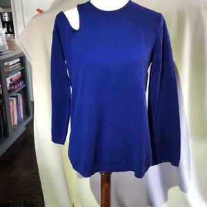 ALC Royal Blue cold shoulder sweater